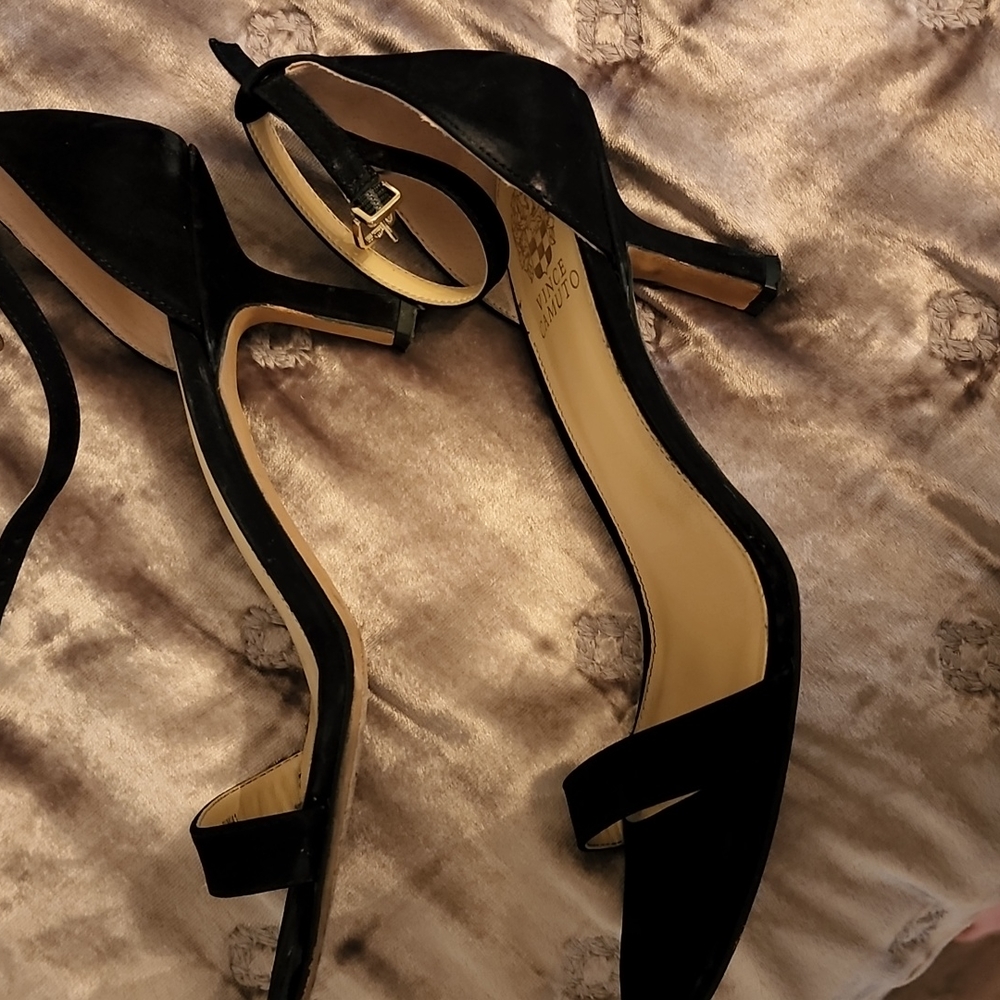 Vince Camuto Black Suede Low Heel